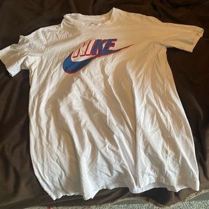 White Nike Short Sleeve Cotton Shirt